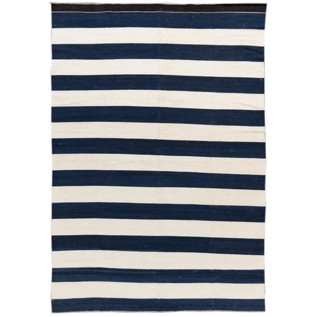 21st Century Modern Flat-Weave Kilim Rug For Sale - Image 11 of 11