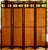 Asian Antique Asian Mirrored Four Panel With Carved Details Folding Screen For Sale - Image 3 of 12