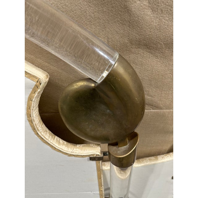 1980s Brass and Lucite by Marcello Mioni Headboard and Footboard For Sale - Image 11 of 14