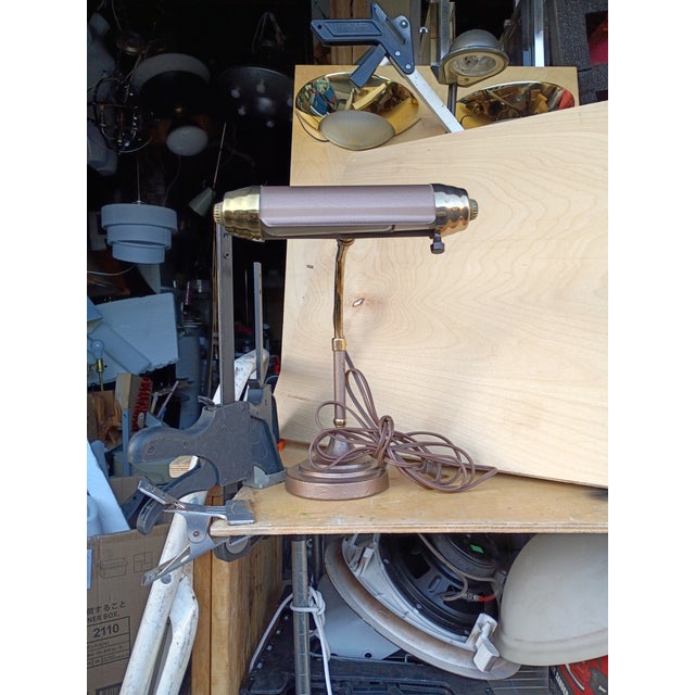 1940's Radionic Trans Bankers Lamp For Sale - Image 9 of 9