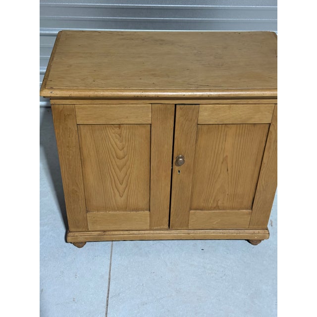 Victorian Antique Pine Two Door Cupboard From England For Sale - Image 3 of 18