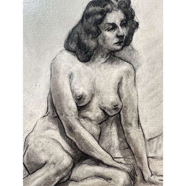Drawing/Sketching Materials Vintage Frederick William Weber Mixed Media Nude Still Realism Sketch Drawing For Sale - Image 7 of 11