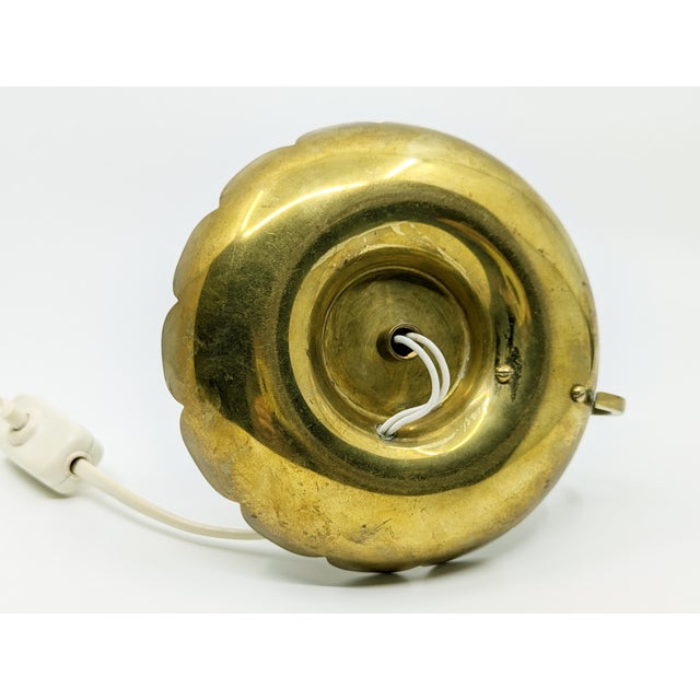 Brass and Opaline Glass Bedside Table Lamps in the style of Arredoluce, 1940s, Set of 2 For Sale - Image 11 of 14