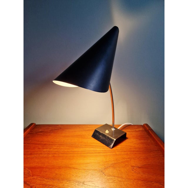 Desk Lamp in Chromed Metal and Black Lacquer by Josef Hurka for Napako, 1950 For Sale - Image 13 of 15