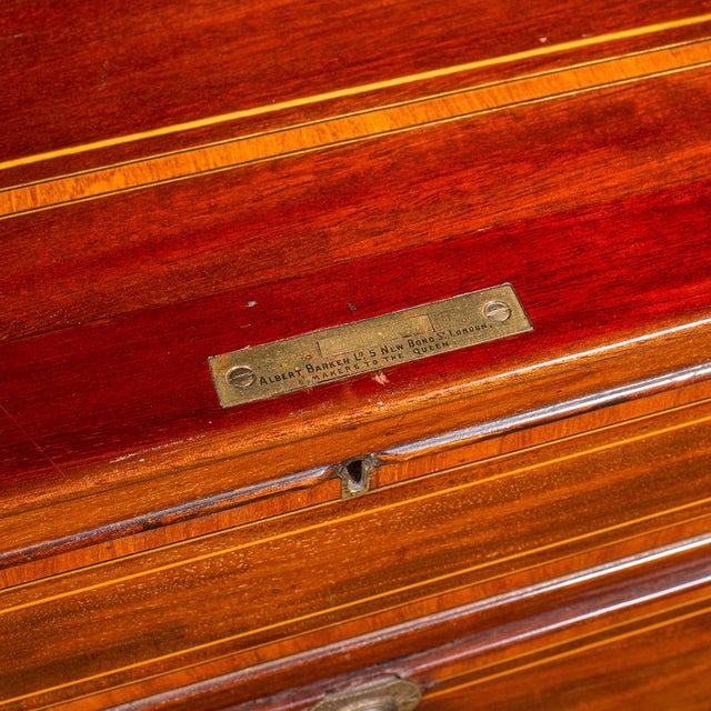 Antique Cocktail Cabinet, English, Counterweighted Bar, Albert Barker, Victorian For Sale - Image 12 of 12