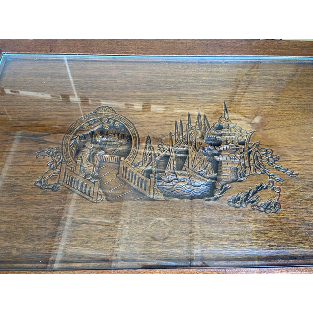 Antique Chinese Hand Carved Wooden Coffee Table Ming Style For Sale - Image 10 of 12