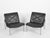 Aluline Chairs in Black Leather and Steel by Andre Vandenbeuck for Strässle, 1960s, Set of 2 For Sale - Image 17 of 18