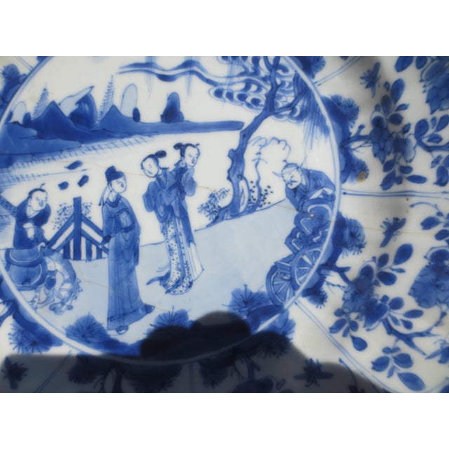 Chinese Blue and White Plate, Late Kangxi Circa 1700 For Sale - Image 12 of 13