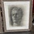 Wood Set of Three Charcoal Portraits From the Mid 20th Century, Europe For Sale - Image 7 of 12