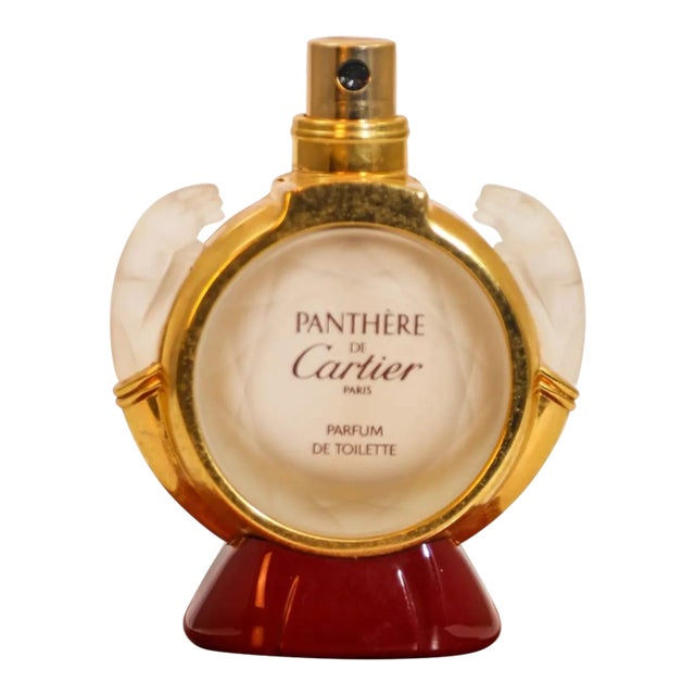 Panthere De Cartier Collectible Vintage Perfume Bottle in Original Box Art Deco For Sale