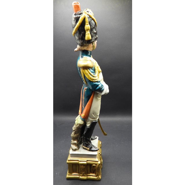 1980s 1980s Capodimonte Italy Porcelain Napoleonic Era Grenadier Military Officer Figurine For Sale - Image 5 of 9