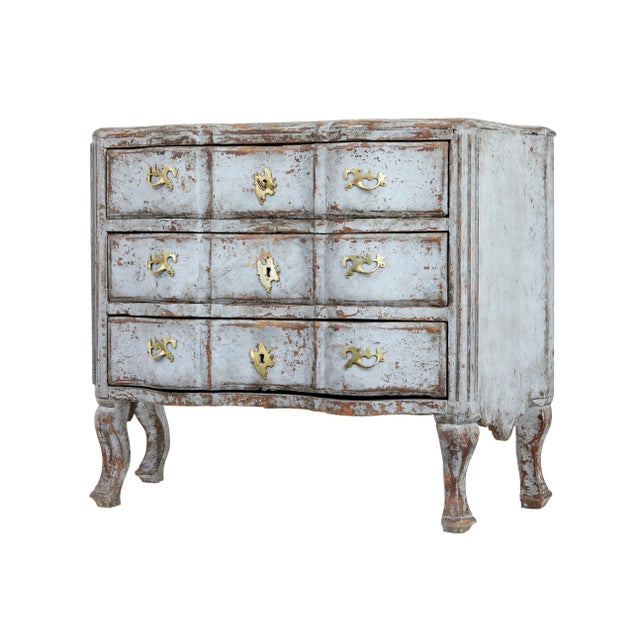 Early 19th Century Swedish Painted Baroque Revival Chest of Drawers, 1820s For Sale - Image 11 of 11