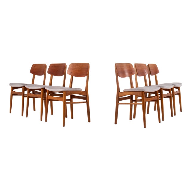 Vintage Model 208A Teak Dining Chairs from Farstrup Møbler, 1960s, Set of 6 For Sale