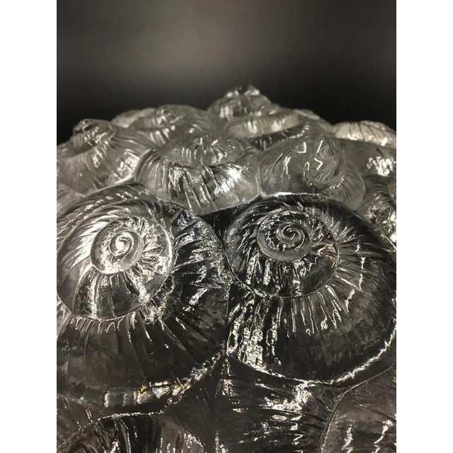 1940s French Art Deco Glass Bowl with Shells and Fossil Motif, 1930s For Sale - Image 5 of 6