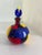 Glass Multi Color Opaque Glass Murano Perfume Bottle For Sale - Image 7 of 8