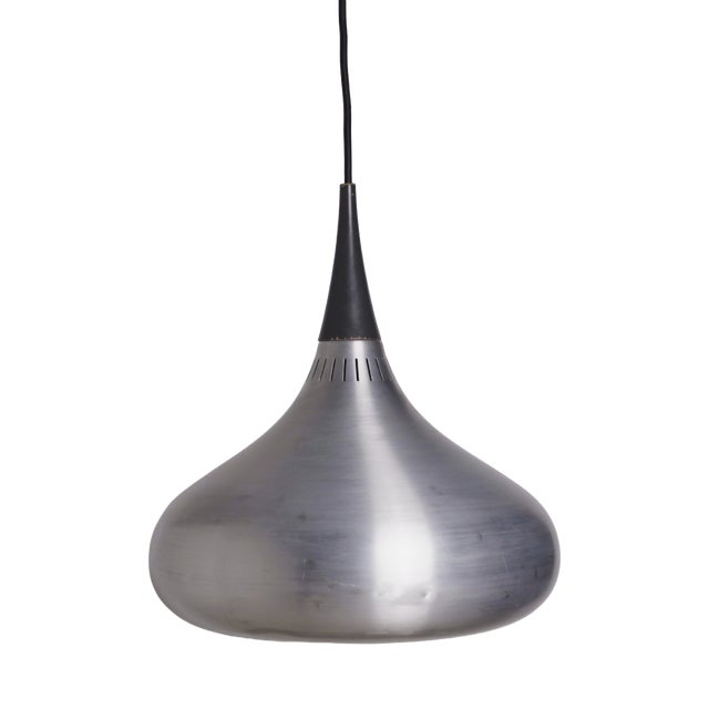 Mid-Century Danish Aluminum Pendant Lamp by Jo Hammerborg for Fog & Mørup, 1960s For Sale