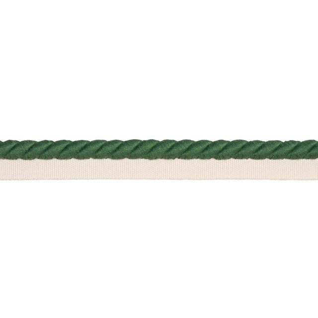 Schumacher Sample - Schumacher Henley Cotton Cord Trim In Emerald For Sale - Image 4 of 4