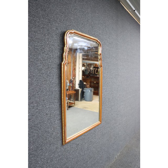 Queen Anne Friedman Brothers Queen Anne Style Cherry Mirror For Sale - Image 3 of 6