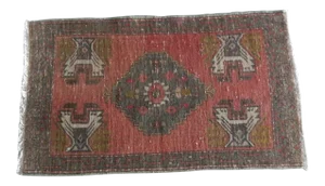 Vintage Turkish Oushak Yastik Rug