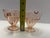 Hollywood Regency Art Deco Pink Etched Glass Cream and Sugar Set, Cambridge Style, C. 1930s - a Pair For Sale - Image 3 of 10