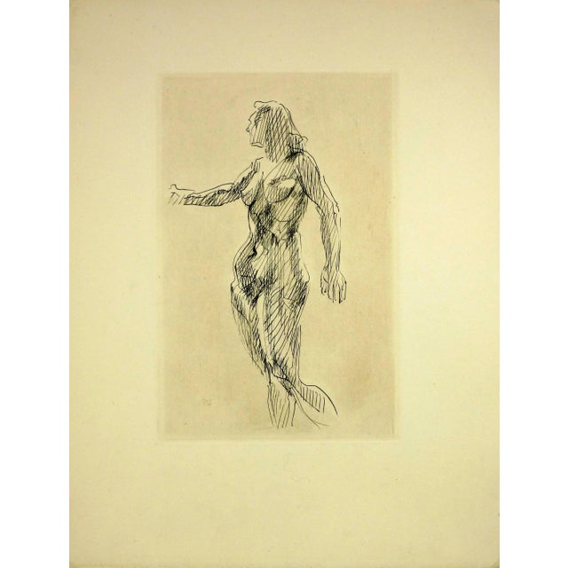 Francois Villon, Nude Female Etching For Sale
