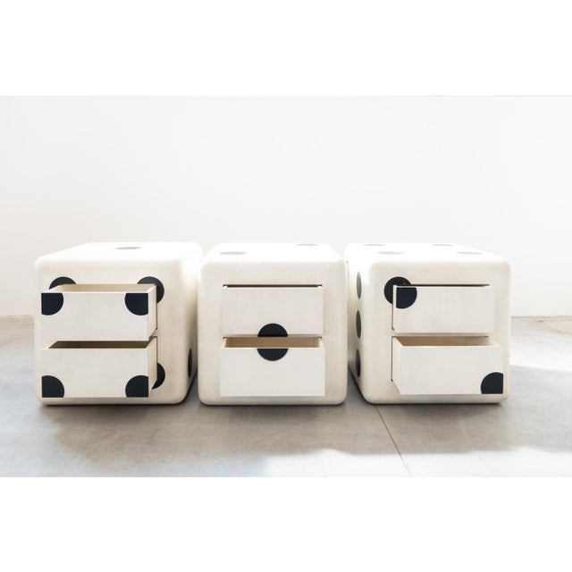 Nut Cube with Wheels and Two Drawers, 1980s, Set of 3 For Sale - Image 3 of 14