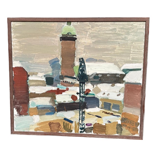 Gösta Stawåsen, Landscape, 1963, Oil on Canvas, Framed For Sale