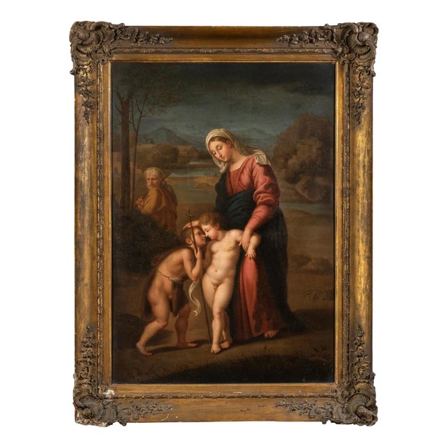 Italian Master After Raphael, Madonna del Passeggio, Oil Painting For Sale