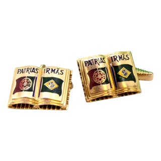 Yellow Gold Cufflinks, Set of 2 For Sale