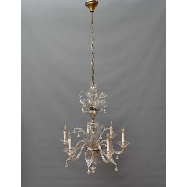 Venetian 2-Tier Chandelier with 9 Bulbs For Sale - Image 8 of 14