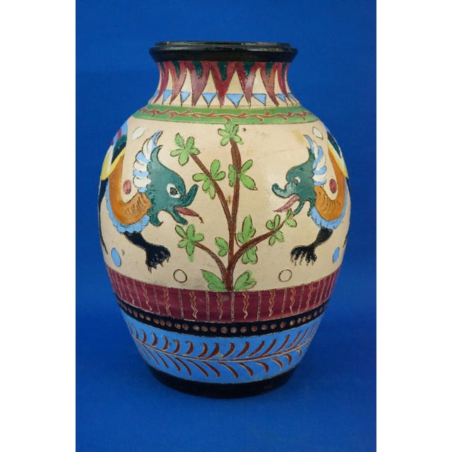 Vintage Ceramic Vase with Dragons from Dante Milanis Factory, 1940s For Sale - Image 4 of 18