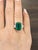 Modern 10.43 Ct Gia Certified Zambian Emerald & Diamond Ring Size 7 For Sale - Image 3 of 10