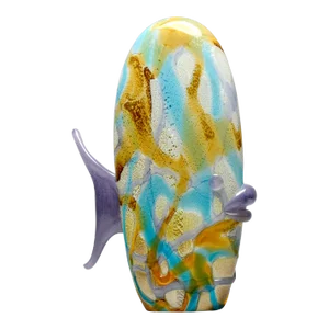 Tall Mid Century Multi Color Murano Glass Fish