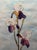 A captivating and finely detailed late 20th-century original dimensional paper-cut botanical collage. This elegant work of...