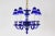Czechoslovakian Blue Glass Chandelier, 1940s For Sale - Image 6 of 12