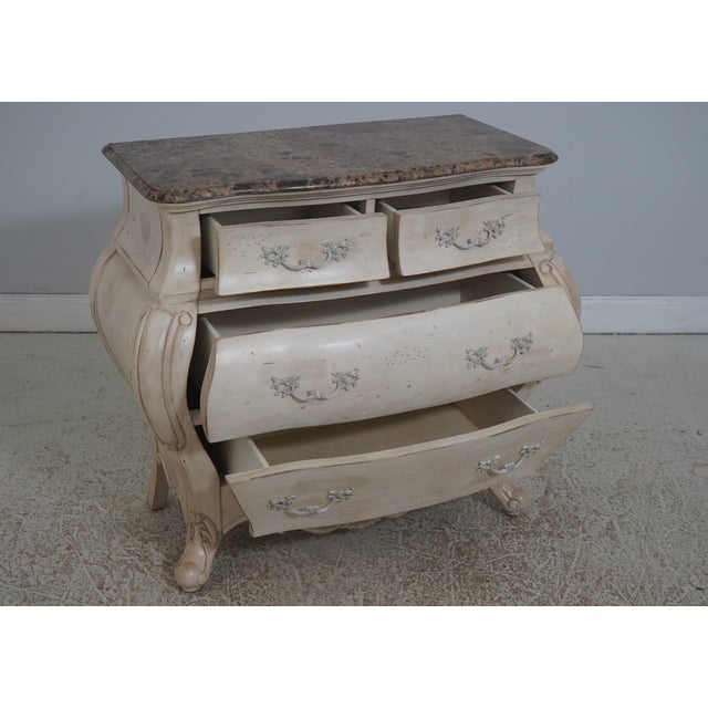 Italian Marble Top Italian Style Commode Chest For Sale - Image 3 of 17