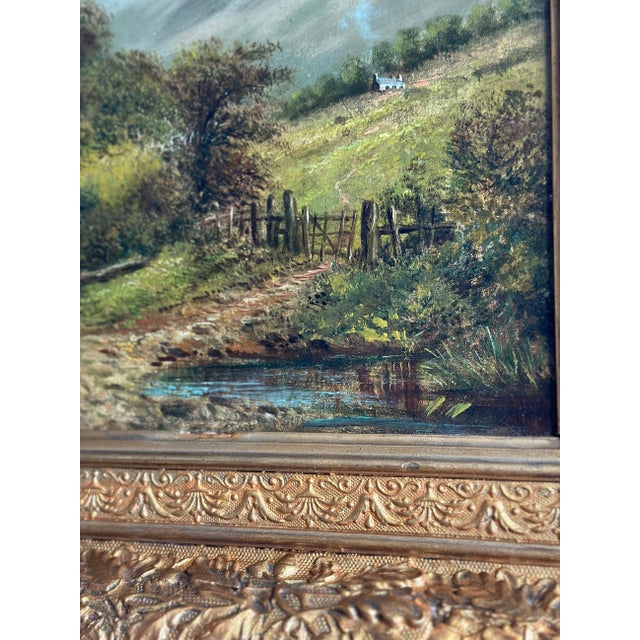 Textile Antique Original Lake District Oil Painting, by George Augustus Williams (1814-1901) For Sale - Image 7 of 12