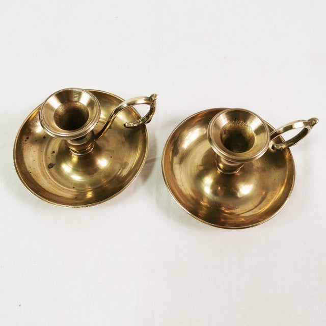 Art Deco Brass Candlesticks, Germany, 1960s, Set of 2 For Sale - Image 10 of 11