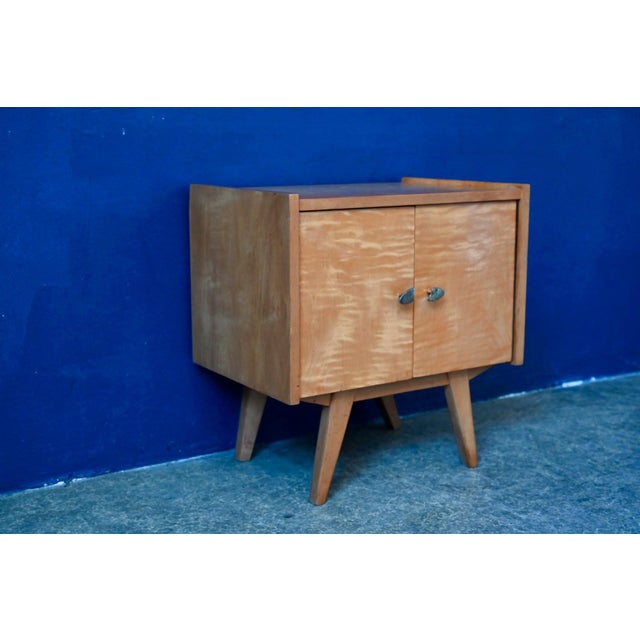 1950s Rockabilly Style Bedside Table with Compass Legs, 1950s For Sale - Image 5 of 12