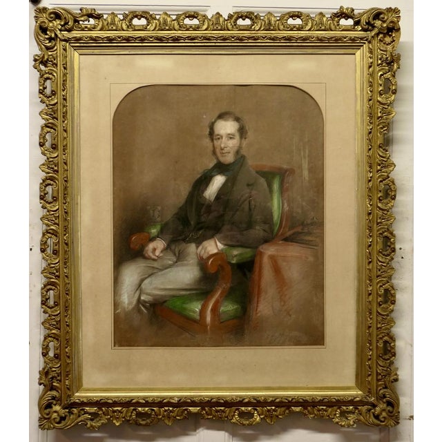 Thomas Price Downes, Portrait of a Gentleman, Pastel and Charcoal, 1800s, Framed For Sale - Image 11 of 14
