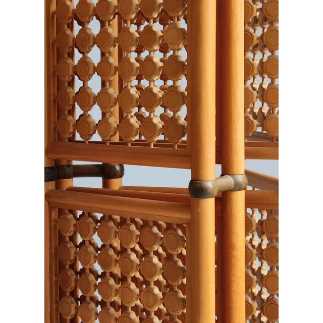 Scandinavian Modern Screens or Room Dividers in Stained Beechwood, 1940s, Set of 2 For Sale - Image 11 of 18