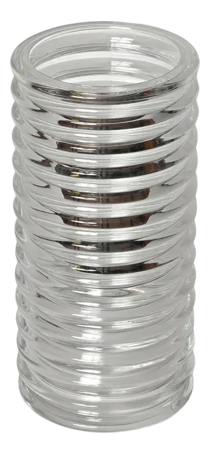 Italian Large Onda Diamond Glass Vase attributed to Sergio Asti for Di Cambio, 1970s