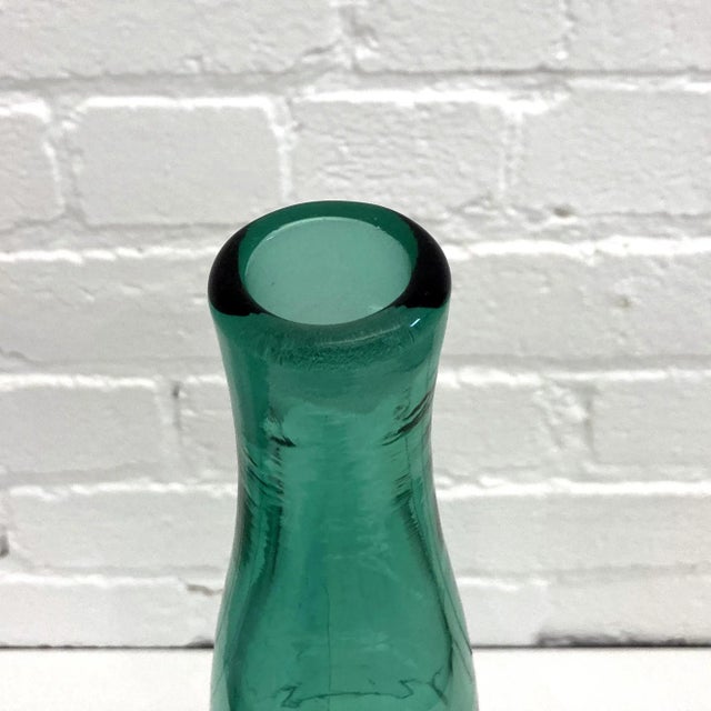Wayne Husted Vintage Blenko Sea Green Tall Decanter Design Design #5815 For Sale - Image 4 of 9