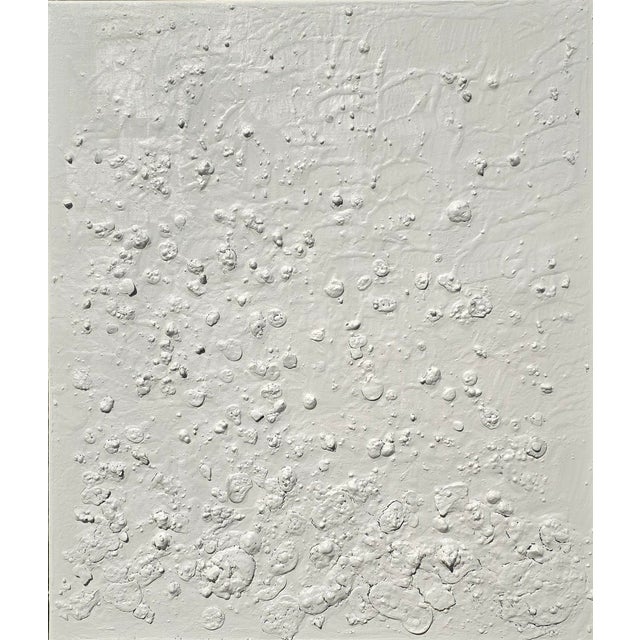 'California Beach' #4 - Natural Color Palette Yellow Butter Abstract Relief Seascape / Seaside / Marine Oil Painting by Diane Grant For Sale - Image 10 of 10