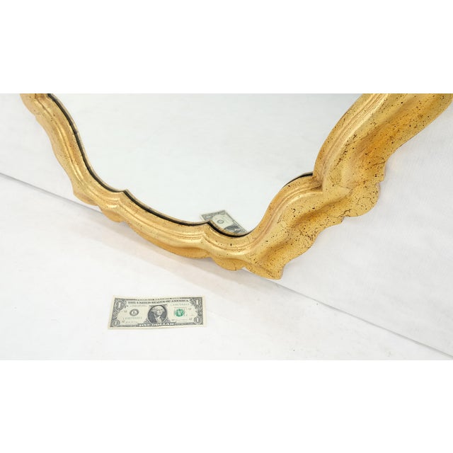 La Barge Large 33x48 Shield Shape Gold Leaf Gilt Wall Mirror MINT For Sale - Image 6 of 9
