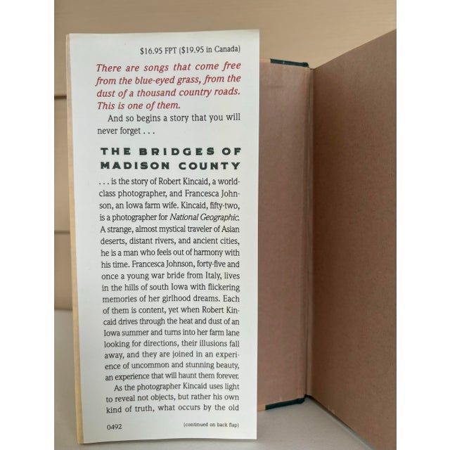 1st Printing the Bridges of Madison County by Robert James Waller 1992 Hardback For Sale - Image 4 of 11