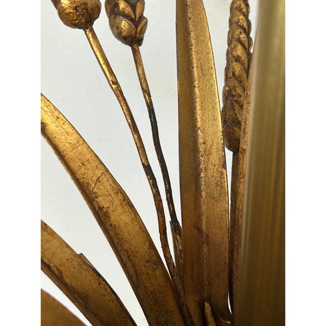 Mid-Century Italian Sheaf of Wheat Gilt Table Lamp by the Marbro Lamp Co For Sale - Image 9 of 13