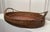 Coffee Vintage Monumental Oval Wicker Rattan & Wood Double Handled Tray For Sale - Image 8 of 9