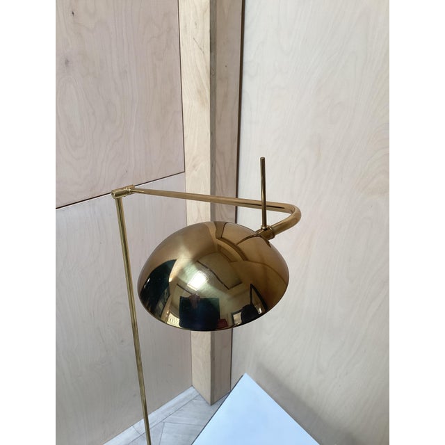 Minimalistic Brass Floor Lamp from Temde, 1980s For Sale - Image 10 of 13