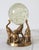 Mid-Century Modern Vintage Brass Elephant Trio Base W/ Bubble Art Glass Sphere For Sale - Image 3 of 10